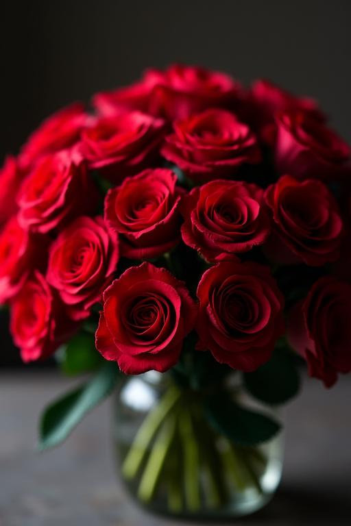 Элегантный букет из красных роз